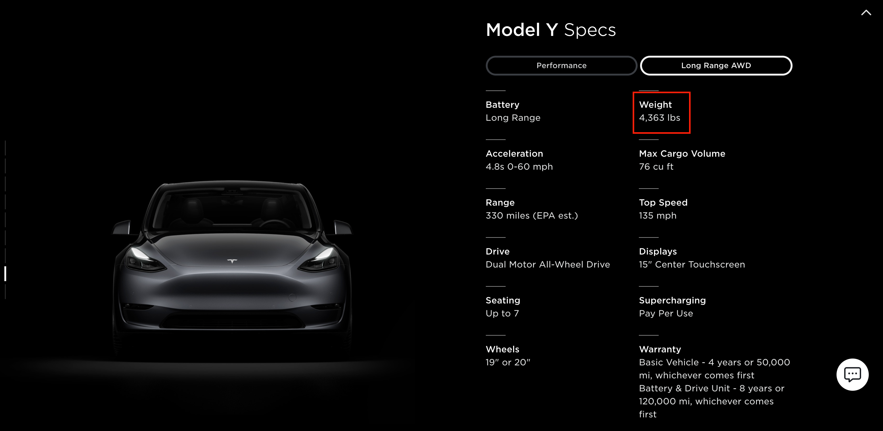 Tesla Model Y - voorkant