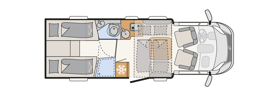 Foto van DETHLEFFS TREND I 7057 DBL/EBL